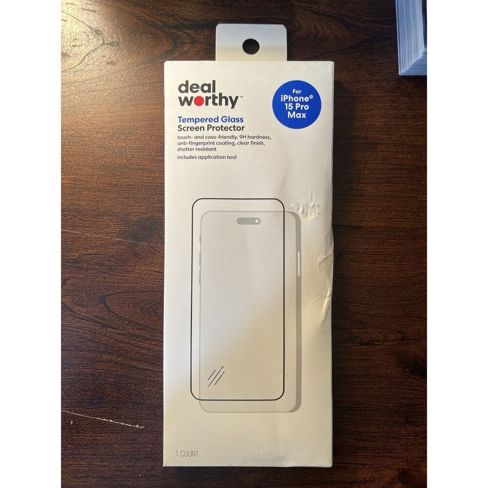 Deal Worthy Tempered Glass Screen Protector For iPhone 15 Pro Max